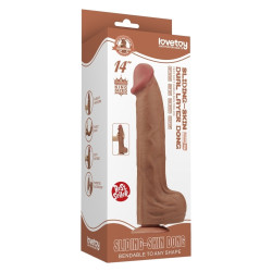 LoveToy SlidingSkin Gode Sliding Skin 27 x 6.5cm Marron